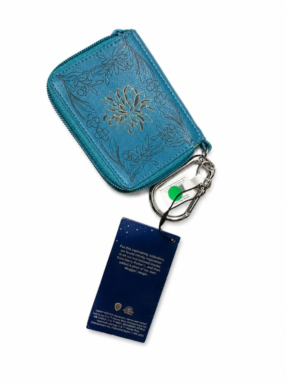 NWT Vera Bradley Harry Potter Herbology Book Card Case Keychain Wallet Teal - Picture 2 of 4